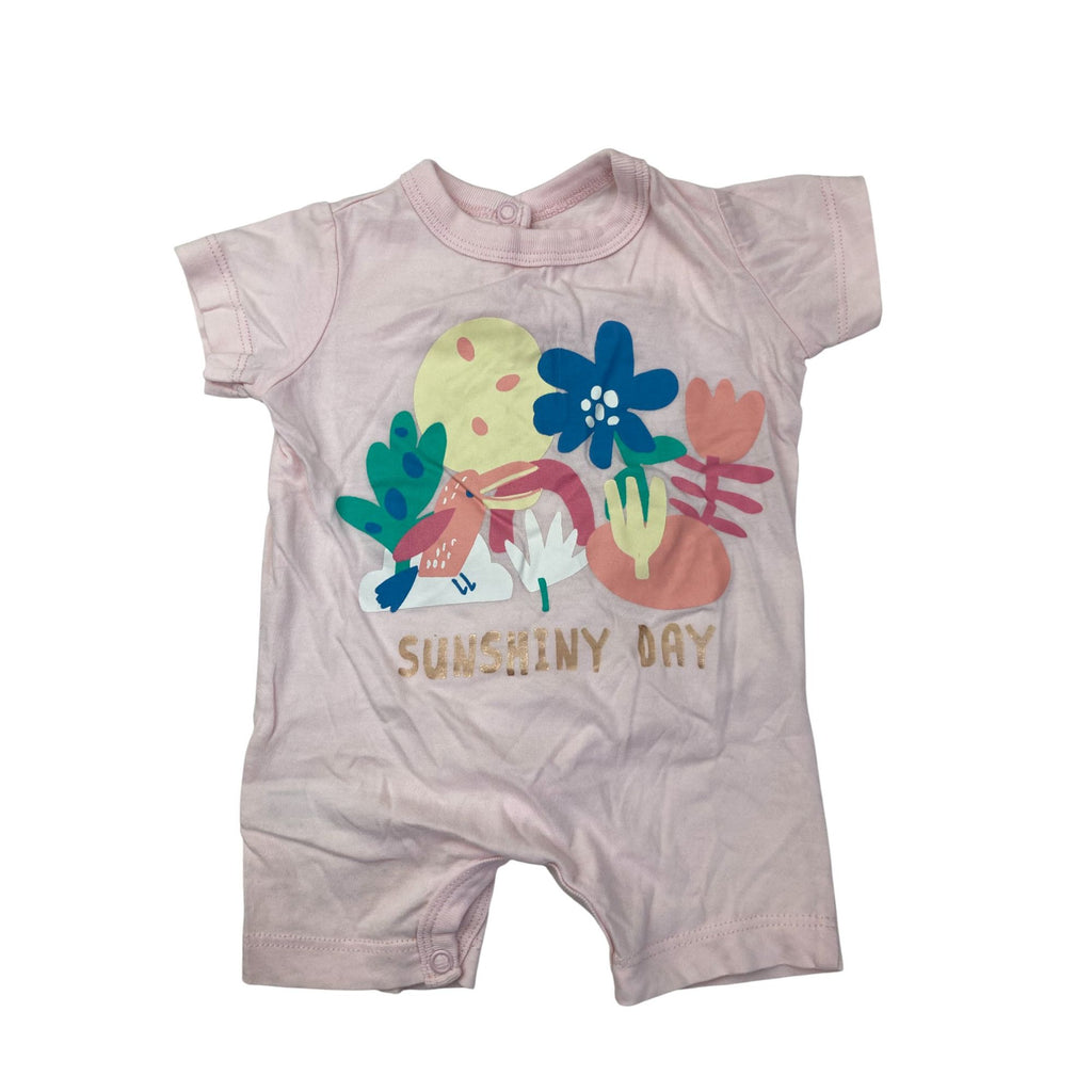 1-3M Light Pink "Sunshine Days" Romper - Woolworths