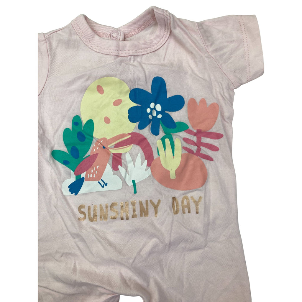 1-3M Light Pink "Sunshine Days" Romper - Woolworths