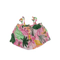 3Y Pink Tropical Leaves Button Detail Crop Top - Woolworths