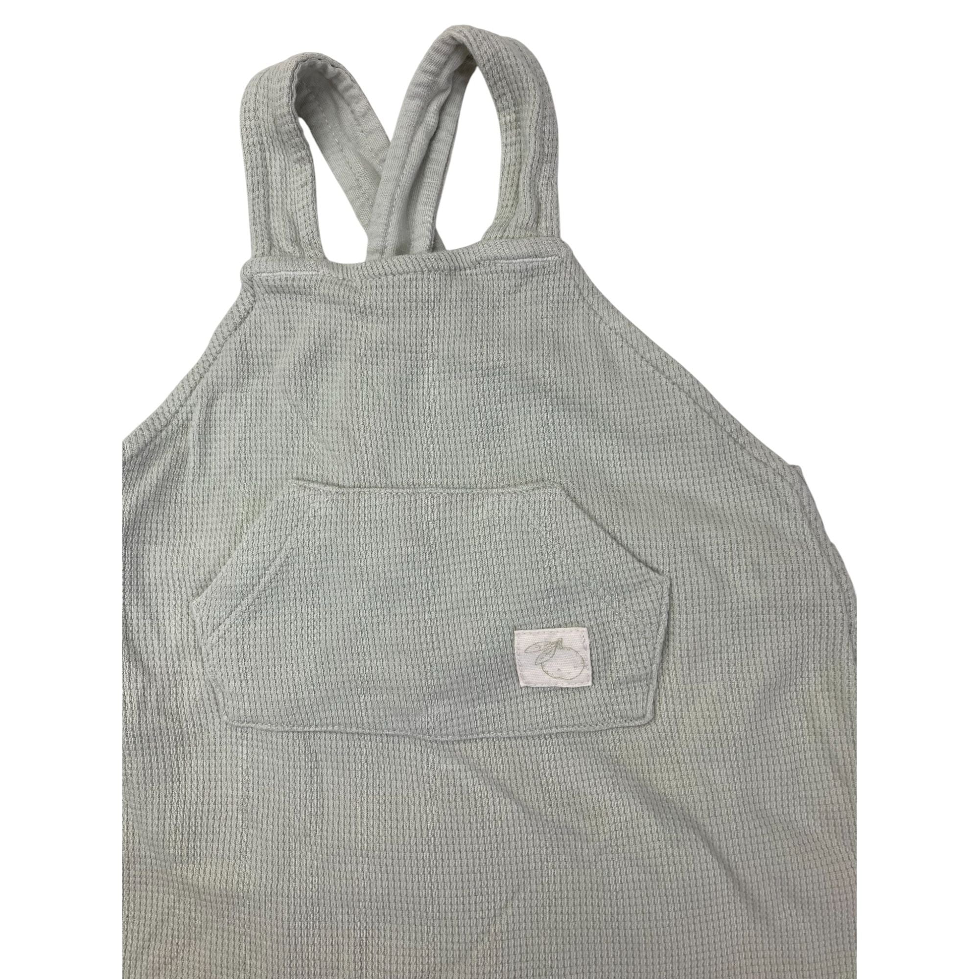 UK 1-2M Mint Green Waffle Knit Dungaree  - H&M