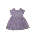 1-3M Lilac & Pink Cherry Tulle Dress - Cotton On