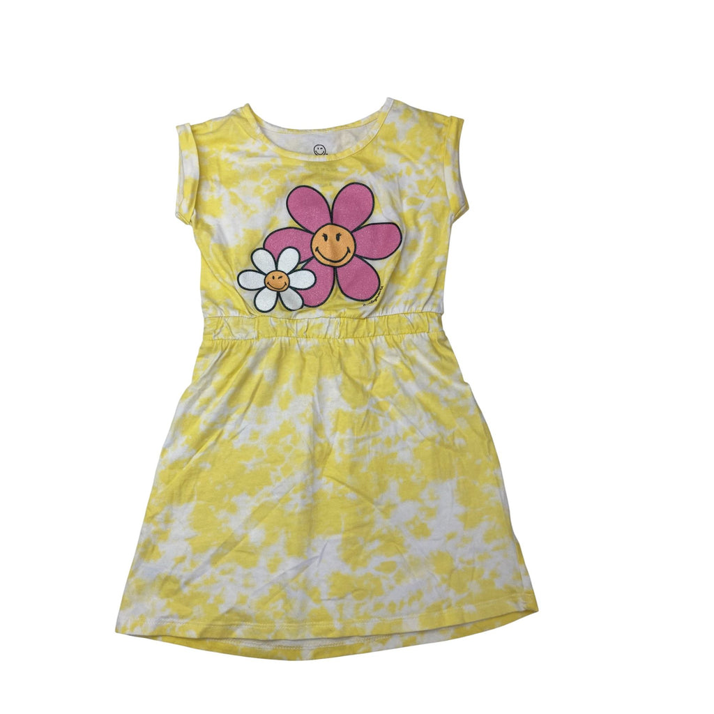 6Y Yellow Tie Dye Smiley Dress - Woolworths
