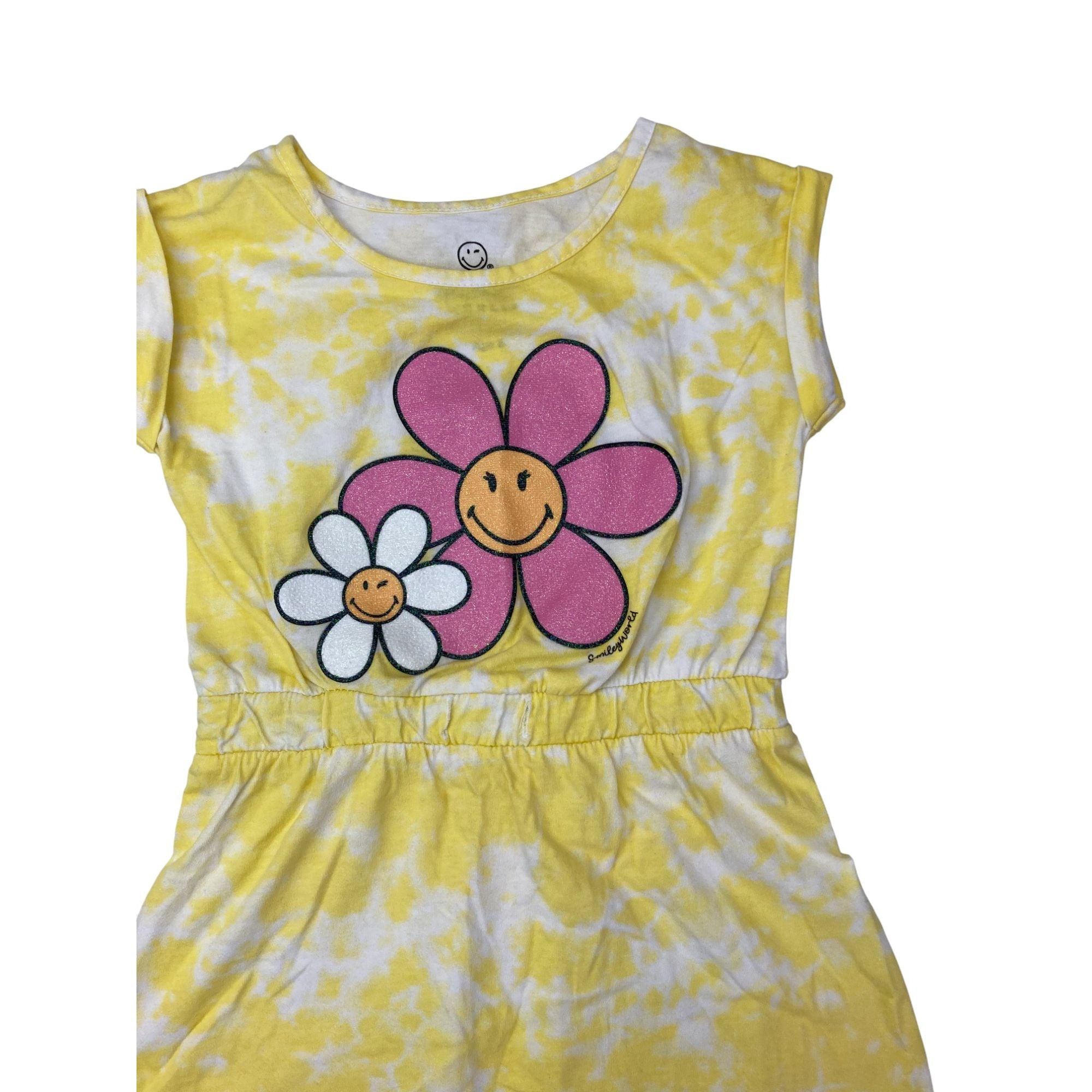 6Y Yellow Tie Dye Smiley Dress - Woolworths