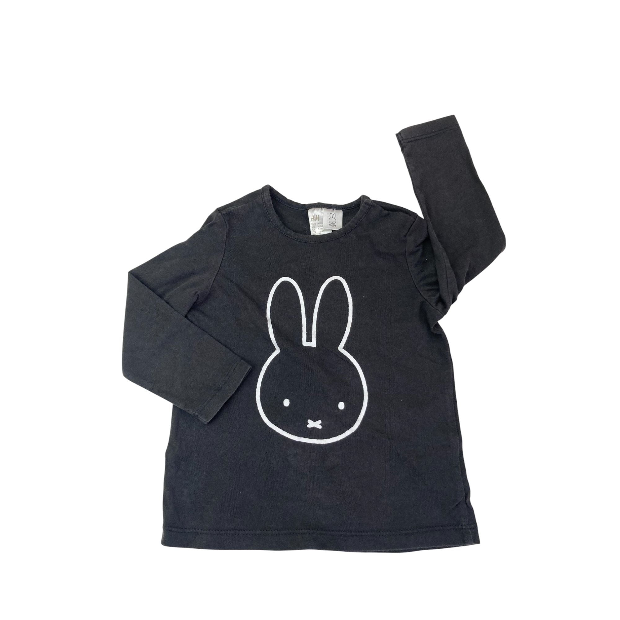 US 6-9M Black & White Miffy Long Sleeve T Shirt - H&M
