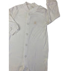3-6M Cream Cotton Snap Onesie - Woolworths