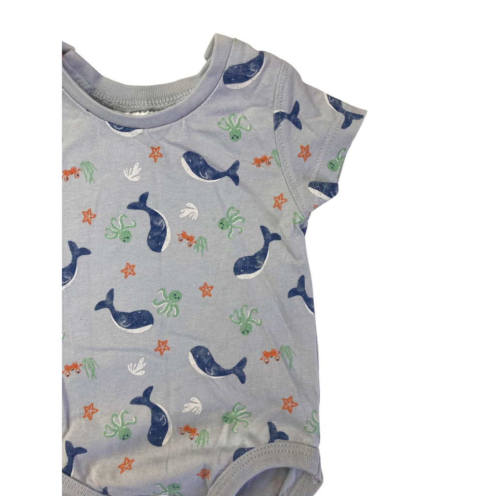 1-2M Light Blue Sea Animal Bodysuit - Ergee
