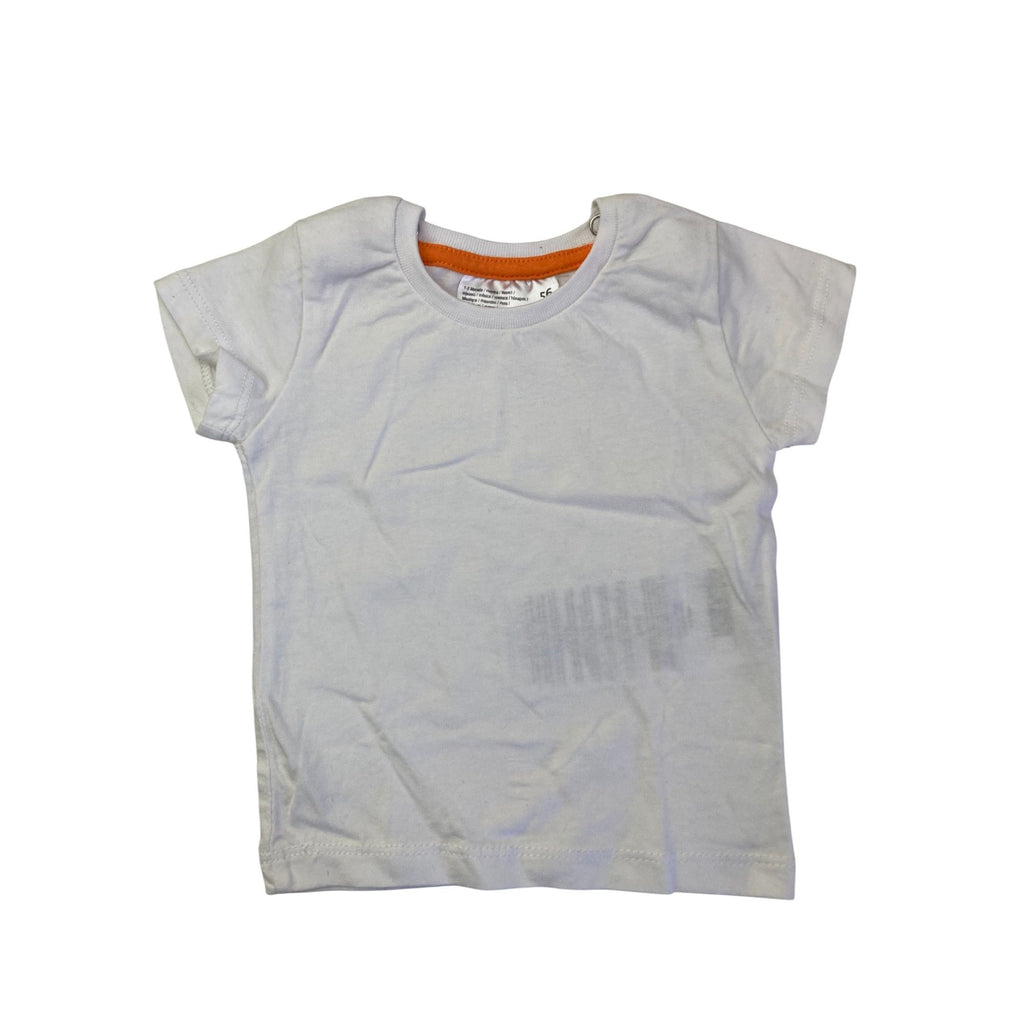 1-2M White Cotton T Shirt - Ergee