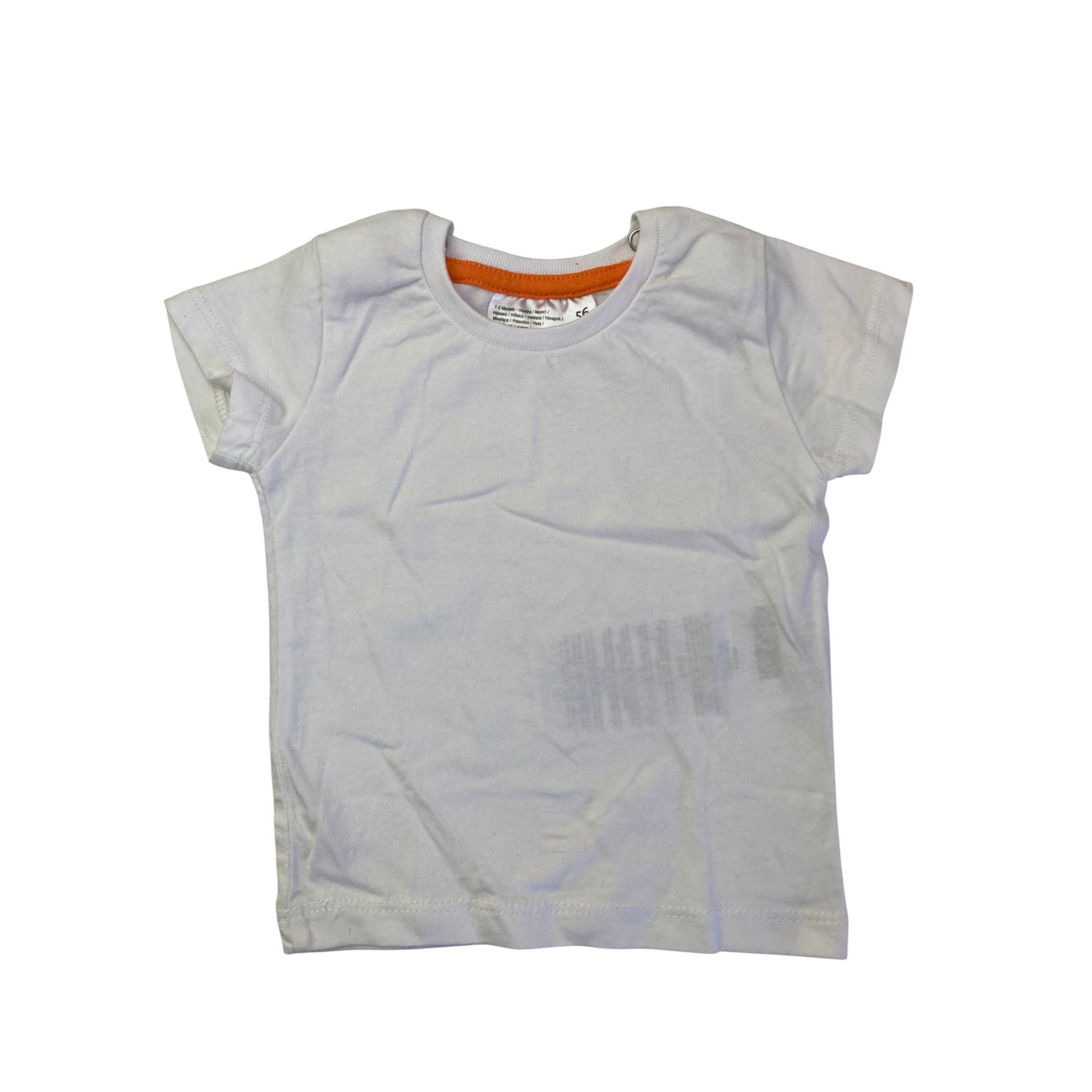 1-2M White Cotton T Shirt - Ergee