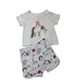 3-6M White Unicorn Summer Sleep Set - Tiny Tots
