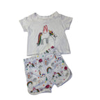 3-6M White Unicorn Summer Sleep Set - Tiny Tots