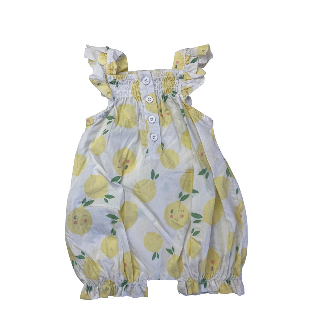 1-2M White & Yellow Lemon Romper - Ergee