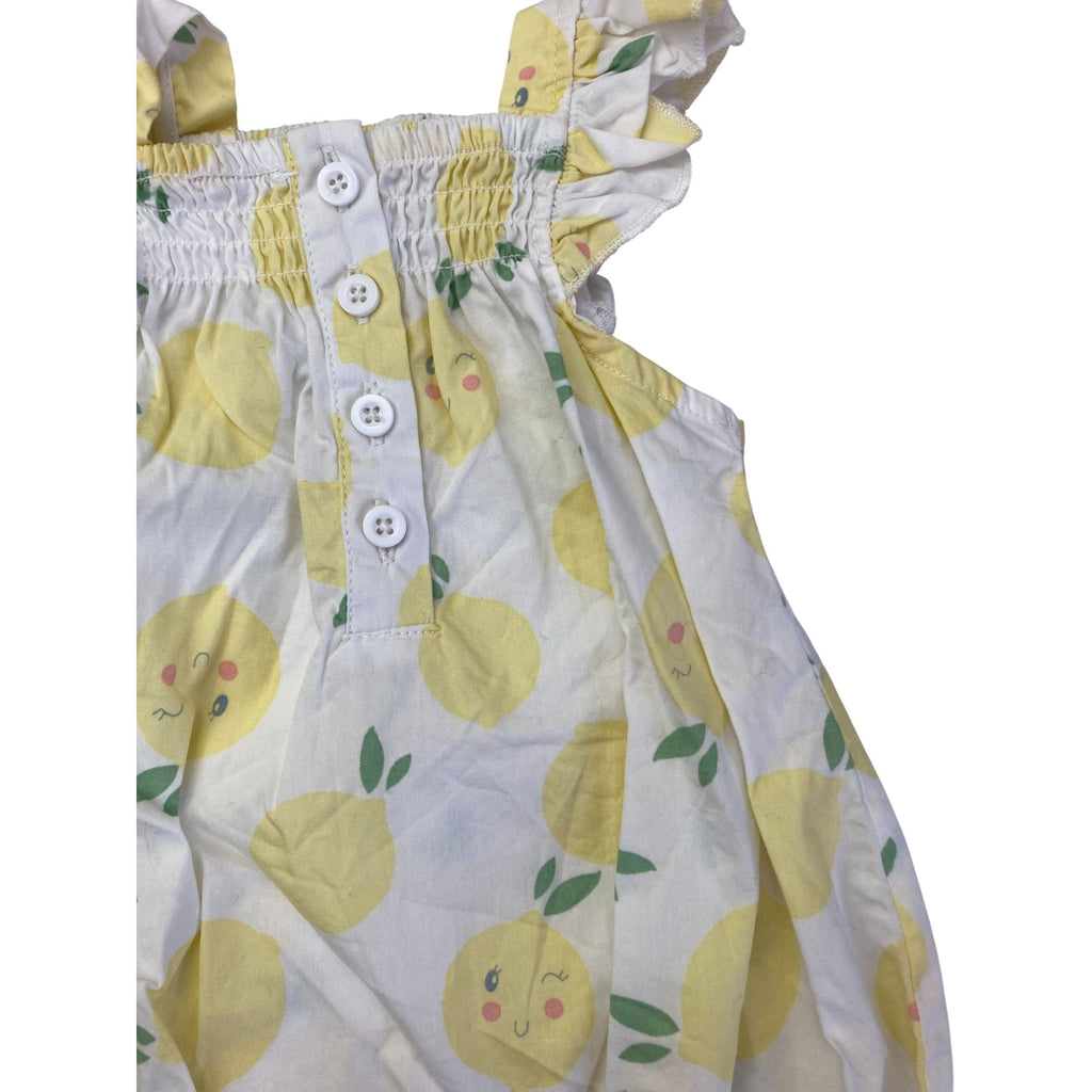 1-2M White & Yellow Lemon Romper - Ergee