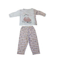 0-3M White & Light Pink Bear Sleep Set - Miniworld