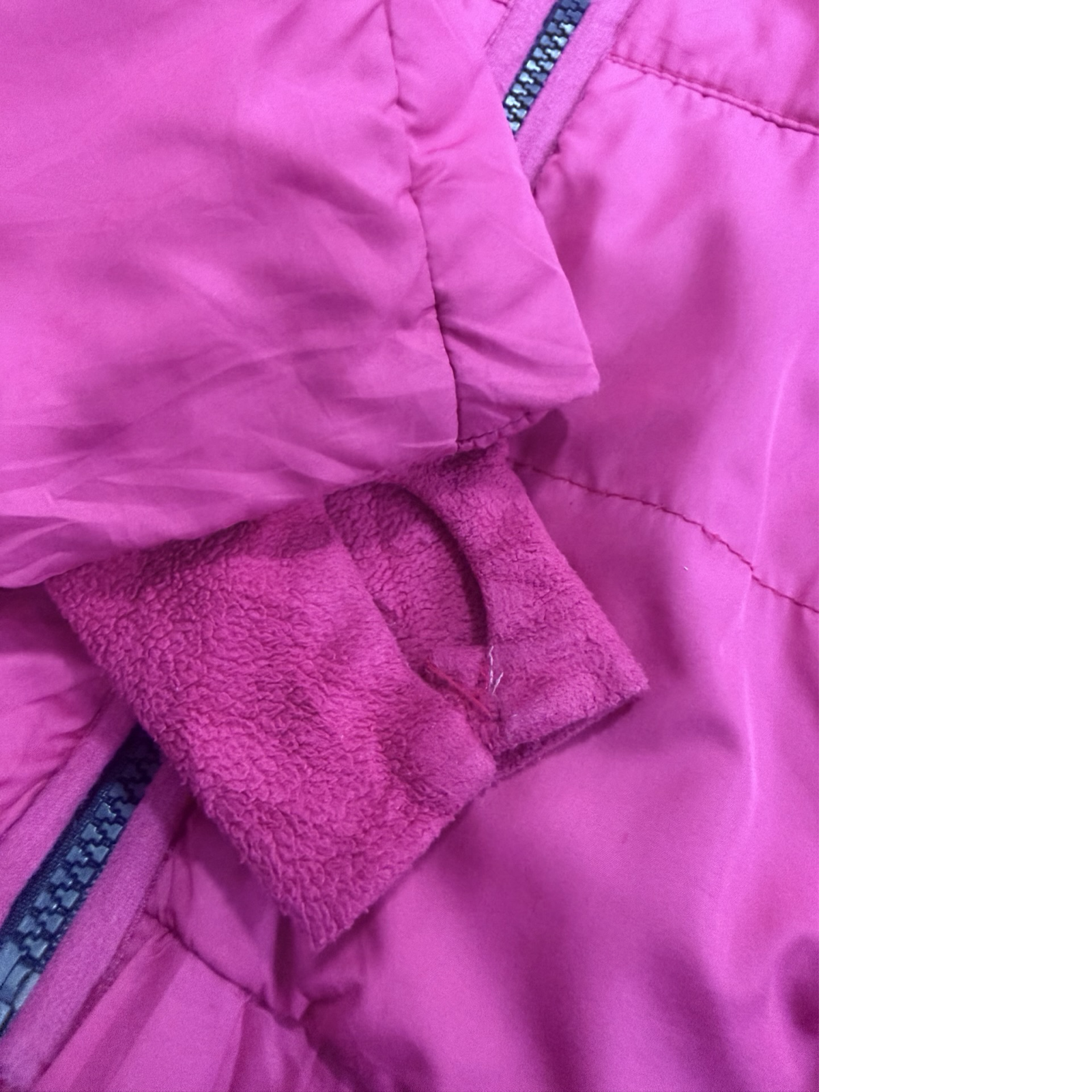 8-9Y Pink puffer jacket with bear fleece lining - S. Oliver 🟠