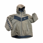 6Y Khaki & back puffer hooded jacket - hummel 🟠