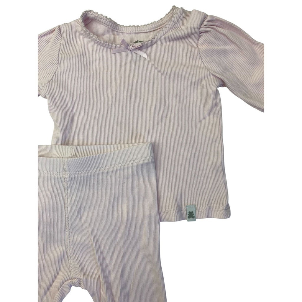3-6M Light Pink Ribbed Spencer & Leggings - Woolworths