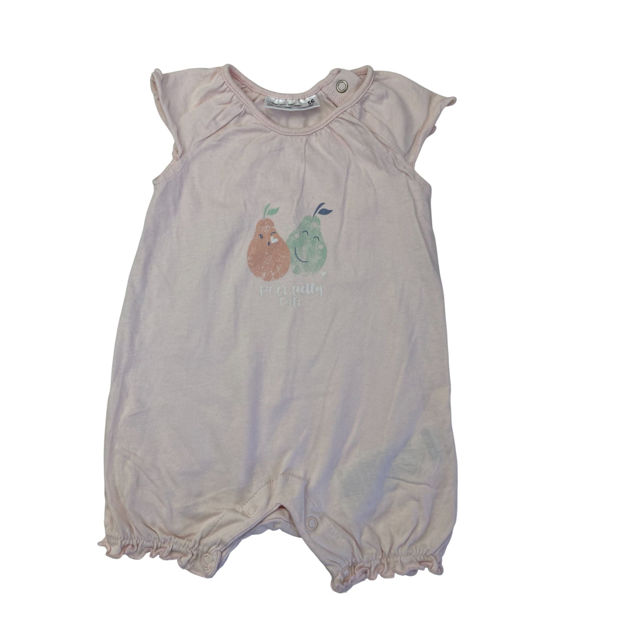 1-2M Light Pink Pear Romper - Ergee