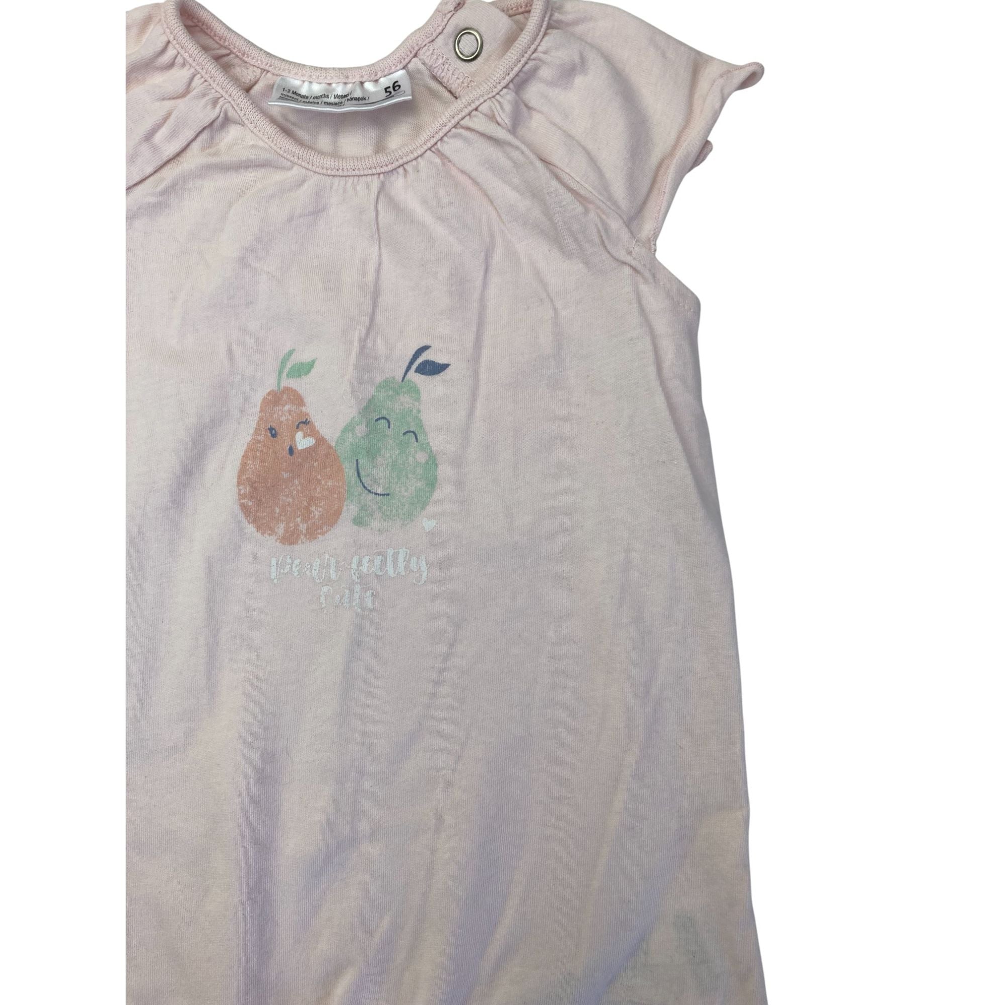 1-2M Light Pink Pear Romper - Ergee