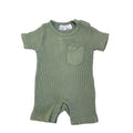 0-1M Mint Green Waffle Knit Romper - Ergee
