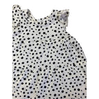 3-6M Cream & Black Dotted Dress - Tiny Tots