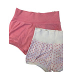 US 4-6M Coral & White Cotton Shorts - H&M