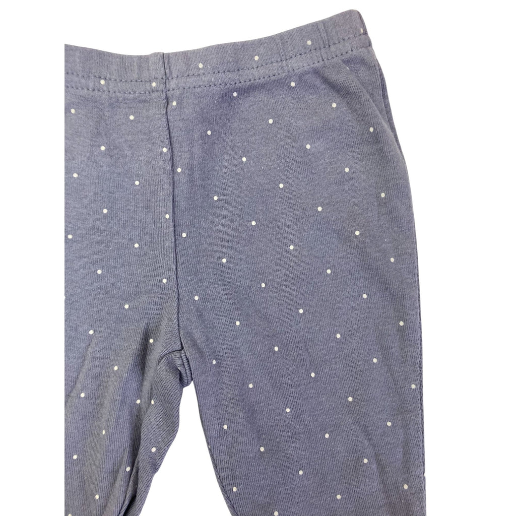 3M Grey & Cream Dotted Leggings - Carter's
