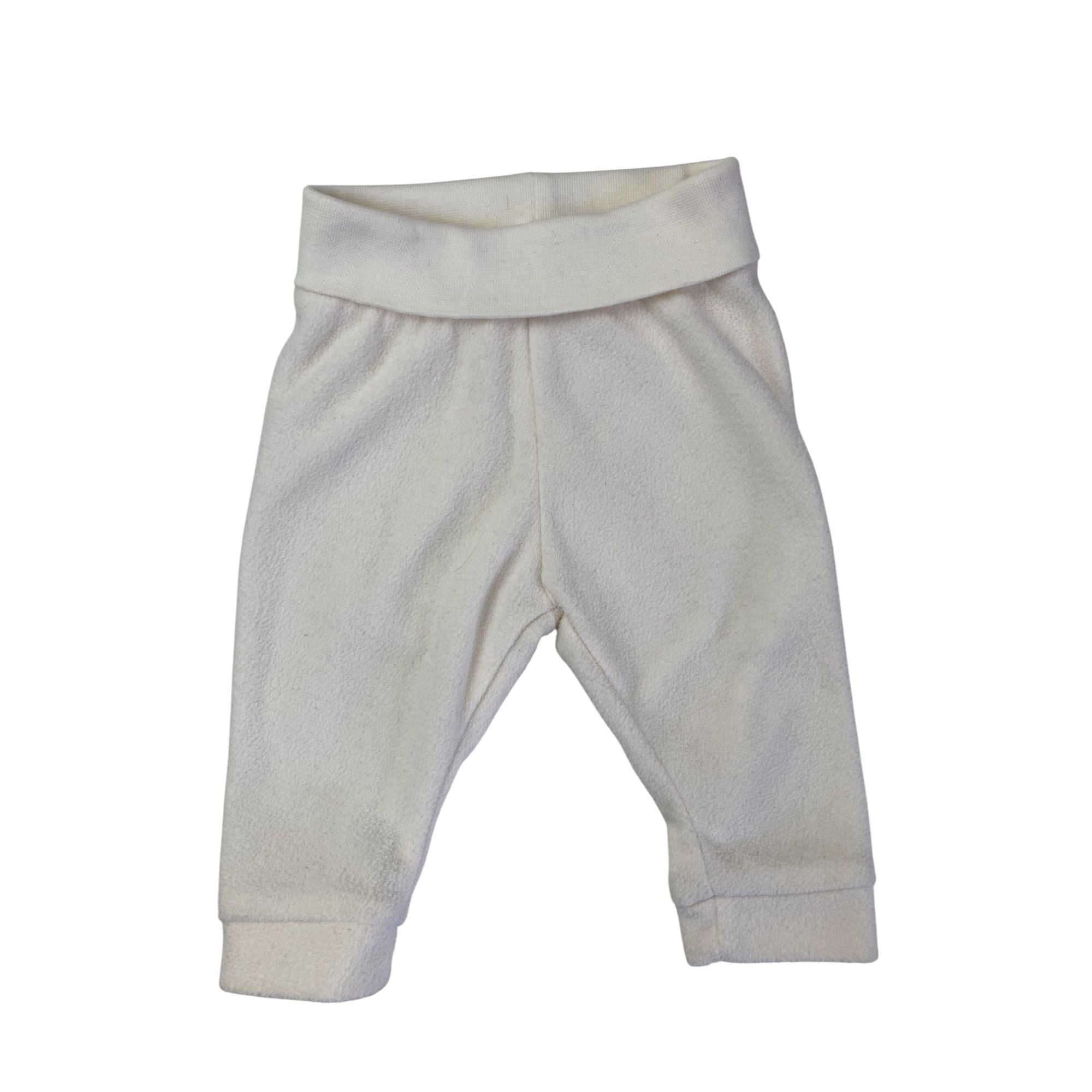 UK 1-2M Cream Fleece Leggings - H&M