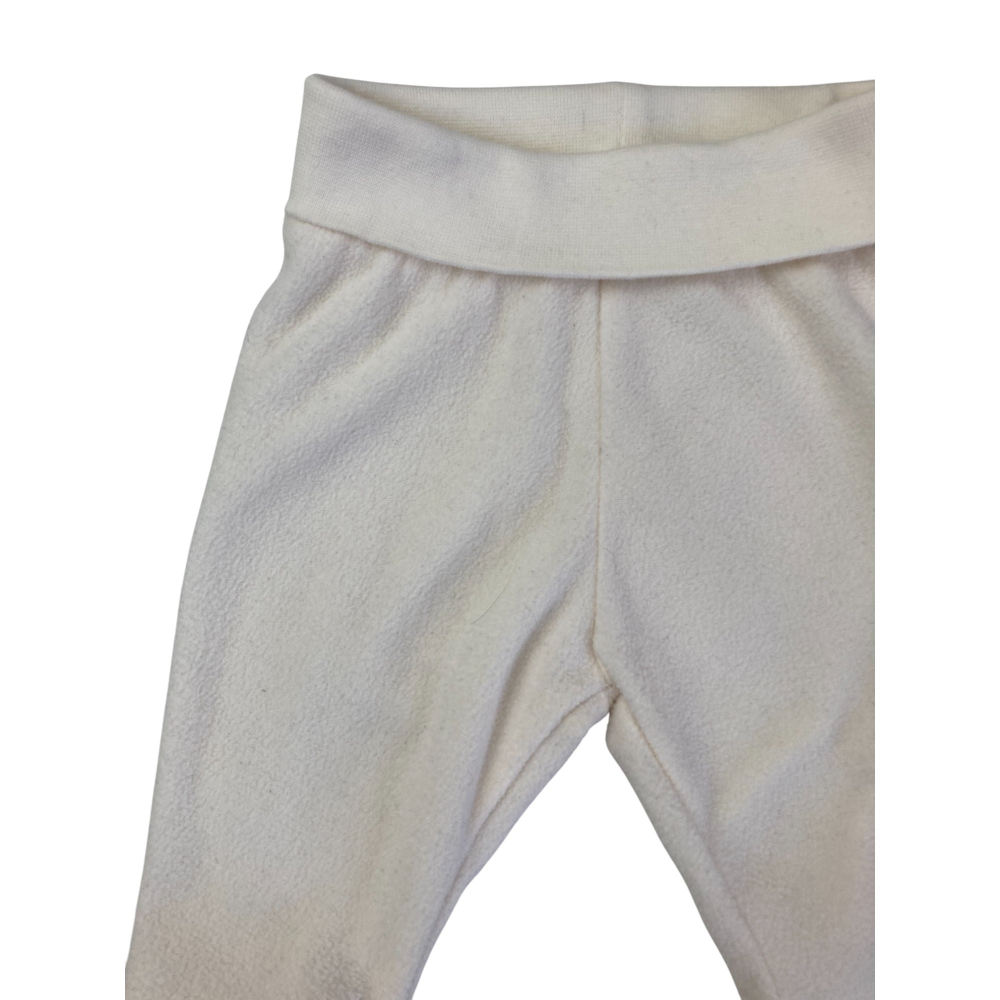 UK 1-2M Cream Fleece Leggings - H&M