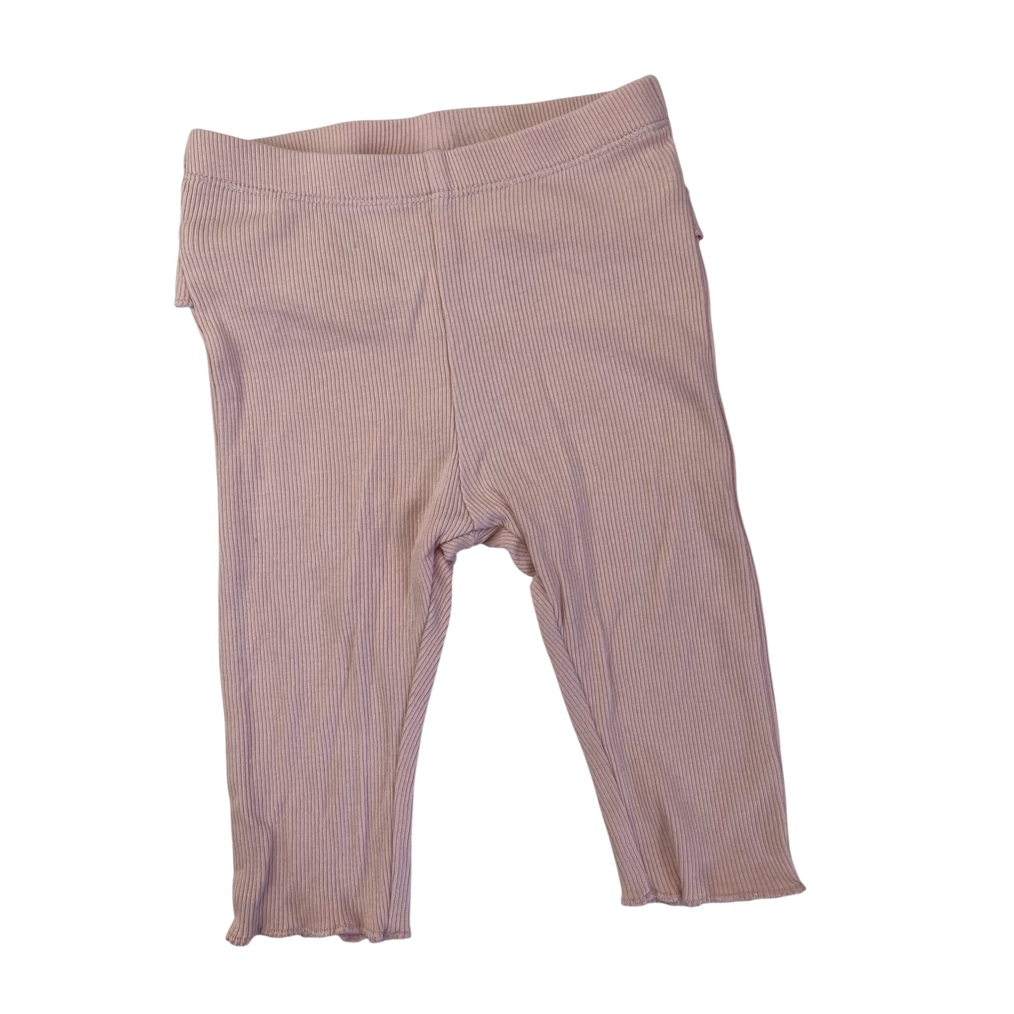 UK 4-6M Pink Ruffle Detail Leggings - H&M