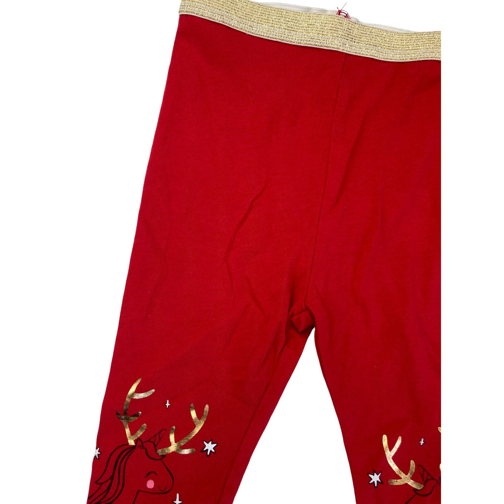 3-6M Red & Gold Reindeer Christmas Leggings - Woolworths