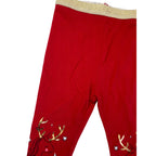 3-6M Red & Gold Reindeer Christmas Leggings - Woolworths