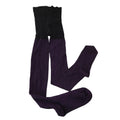 8-9Y Purple-Black Lurex Knit Stockings - Tu