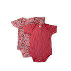 0-3M Coral Rainbow Set Of Two Bodysuits - Tiny Tots