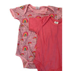 0-3M Coral Rainbow Set Of Two Bodysuits - Tiny Tots