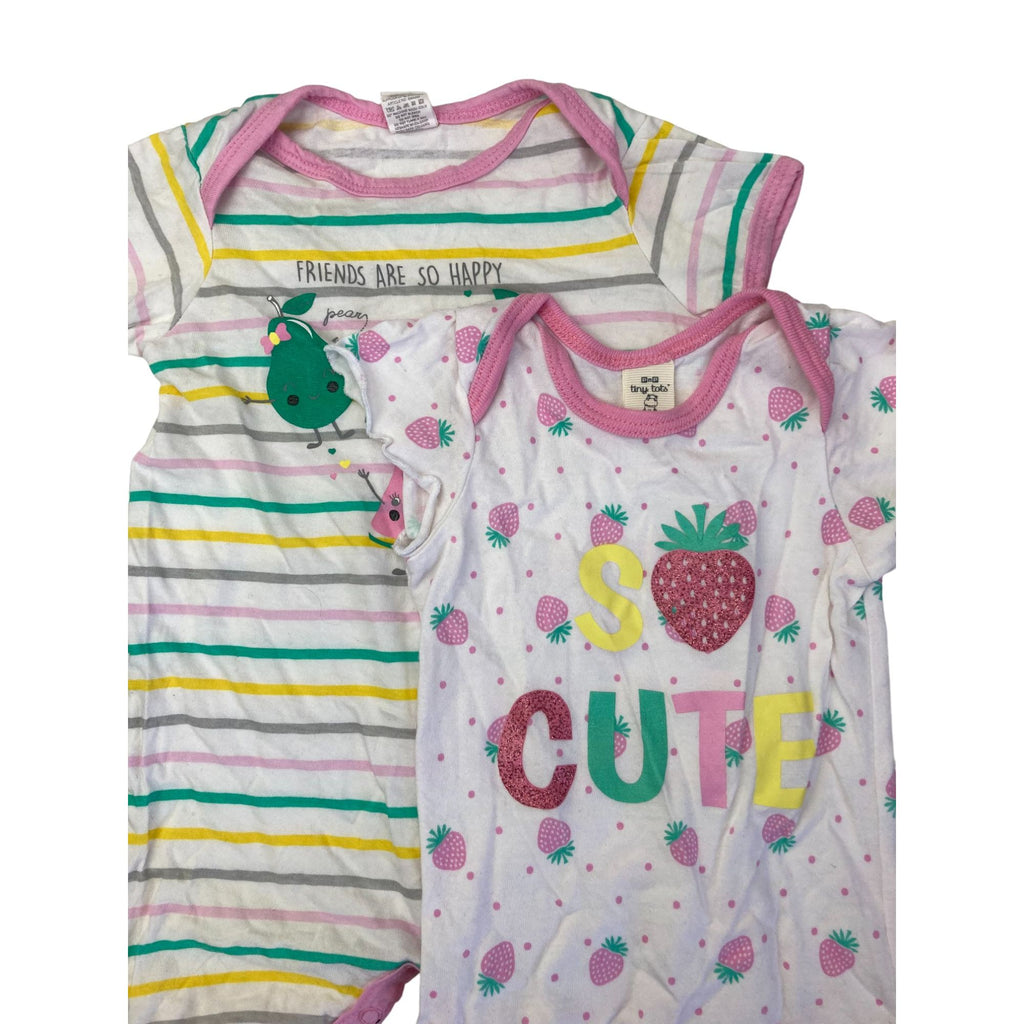 3-6M Pink Pastel Fruit Bodysuit & Romper - Tiny Tots