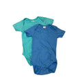 3-6M Aqua & Blue Summer Bodysuits - Tiny Tots