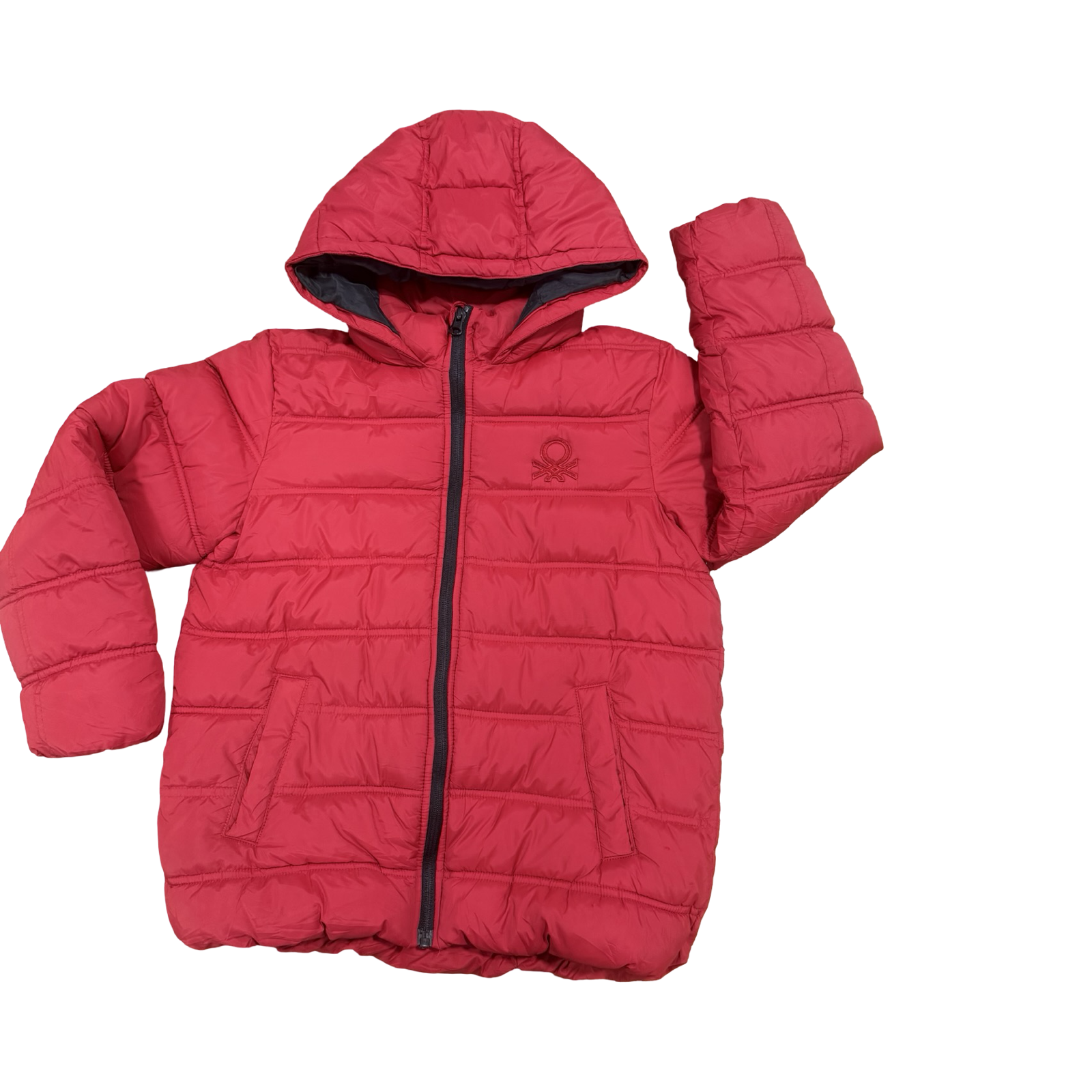 8-9Y Red & black premium zipper jacket  - United Colors of Benetton