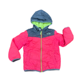 3-4 Pink, Grey & yellow puffer zipper jacket - Champion
