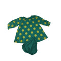 6-12M Dark Gren & Lime Dotted Tunic & Bloomer - Gap