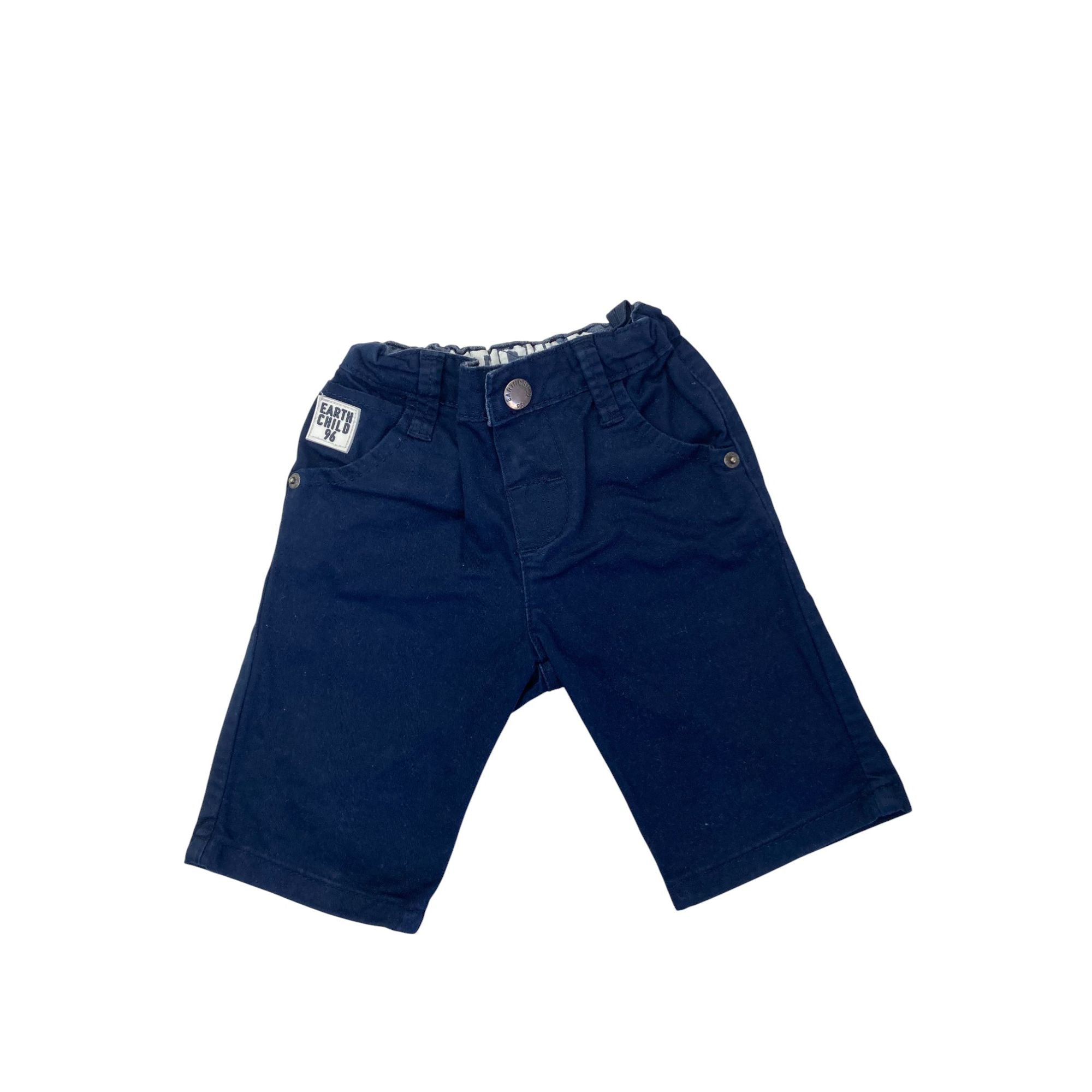 18-24M Navy Blue Adjustable Waist Chinos - Earthchild