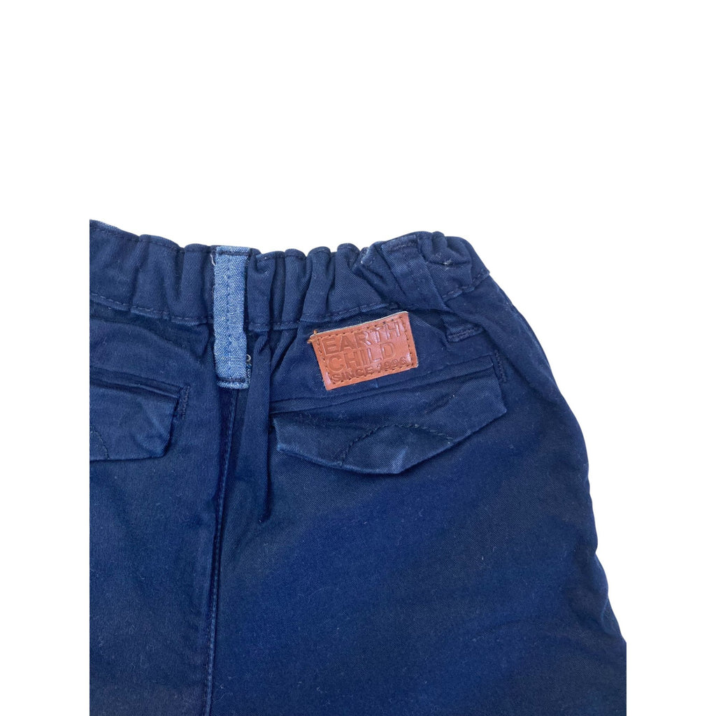 18-24M Navy Blue Adjustable Waist Chinos - Earthchild