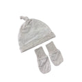 NB Beige Stripe Beanie & Mittens - Mamas & Papas