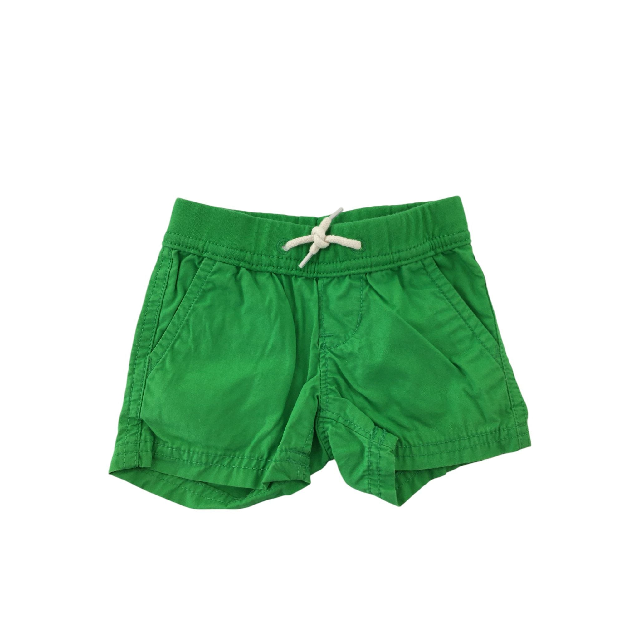 0-3M Apple Green Cotton Shorts - Gap