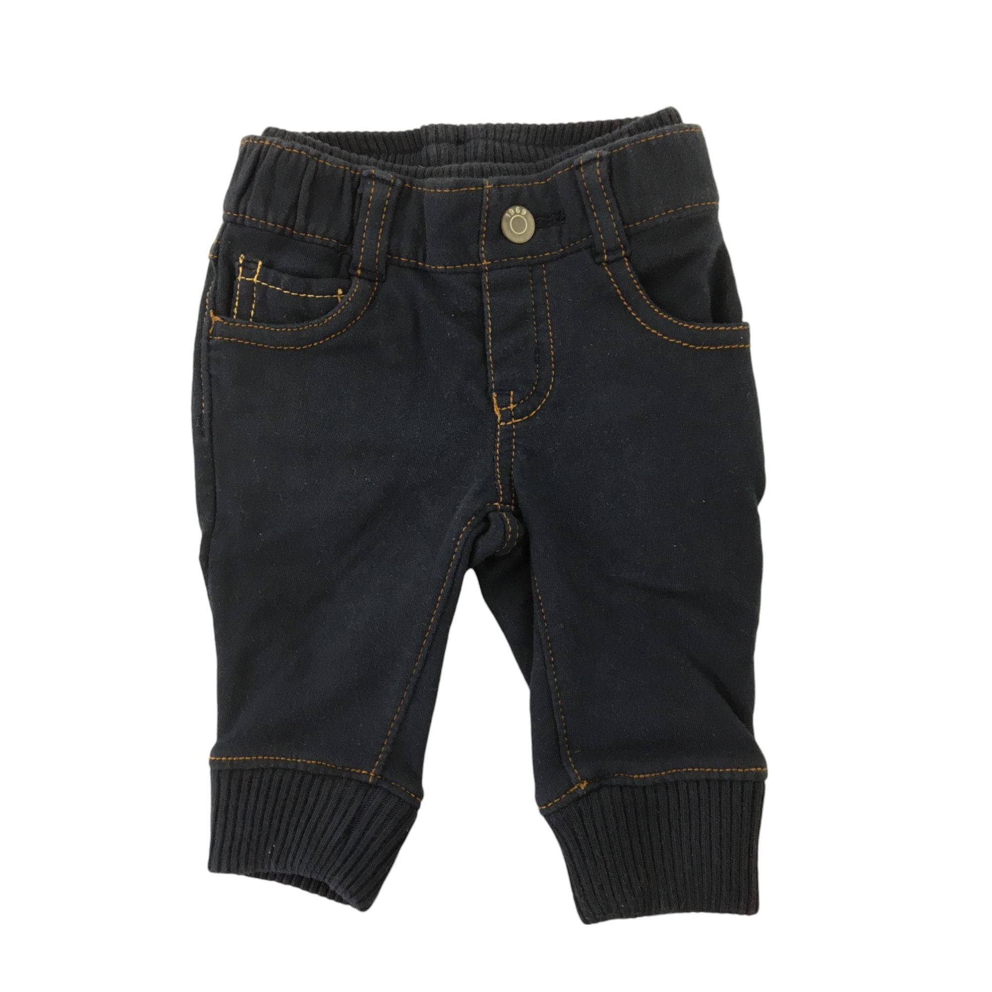 0-3M Navy Blue Cotton Treggings - Gap