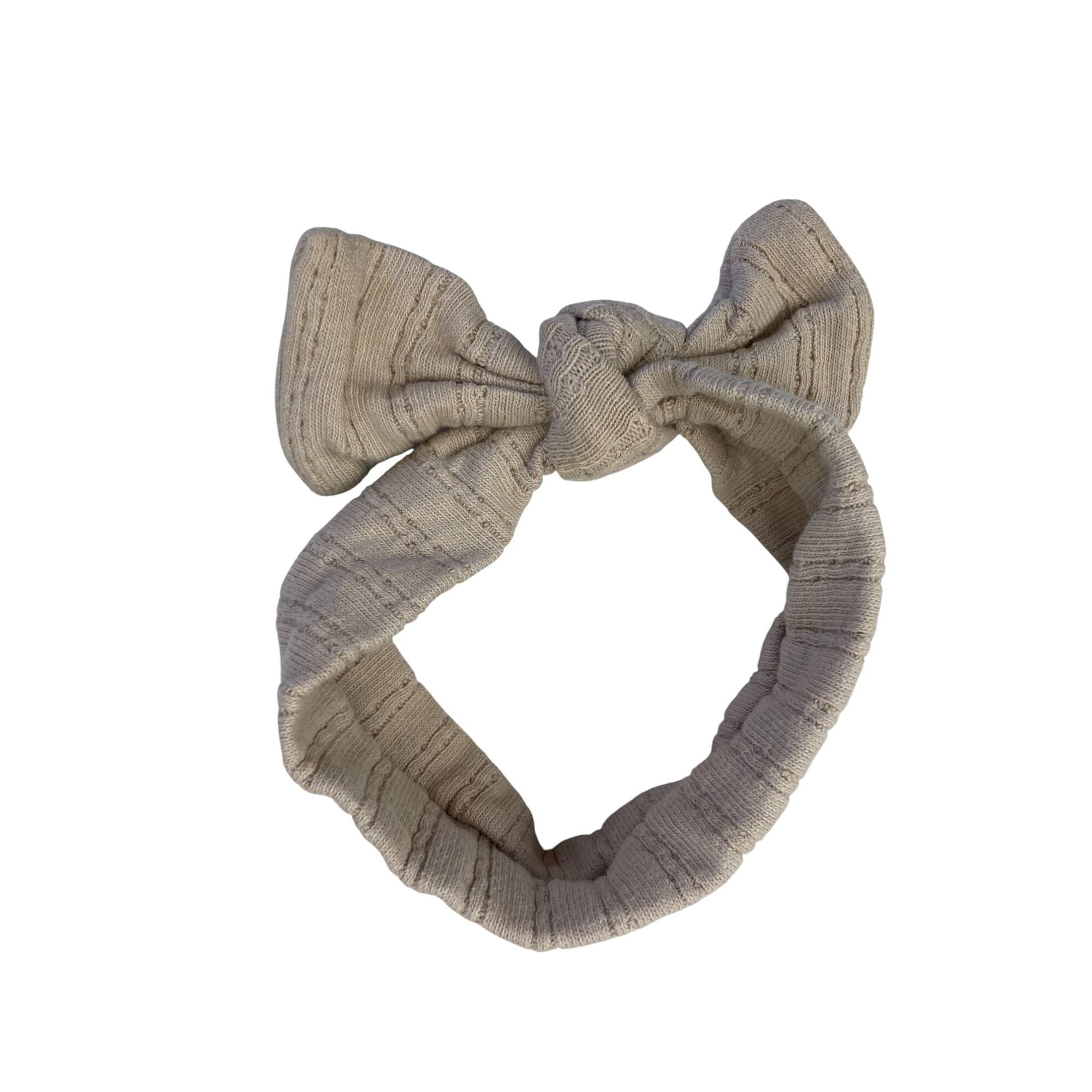 6-12M Beige Large Bow Headband