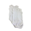 Newborn White Sleeveless Cotton Bodysuits - Woolworths