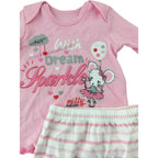 0-6M Pink & White Sleep Set - Woolworths