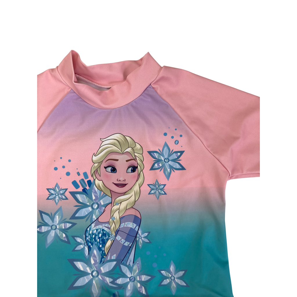 5-6Y PInk & Blue Frozen Rash Vest - Jet