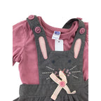 3-6M Grey Felt Mouse Pinafore Dress & Top - Ackermans