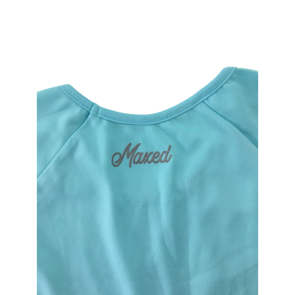 11-12Y Light Blue Twist Front Workout Top - Maxed